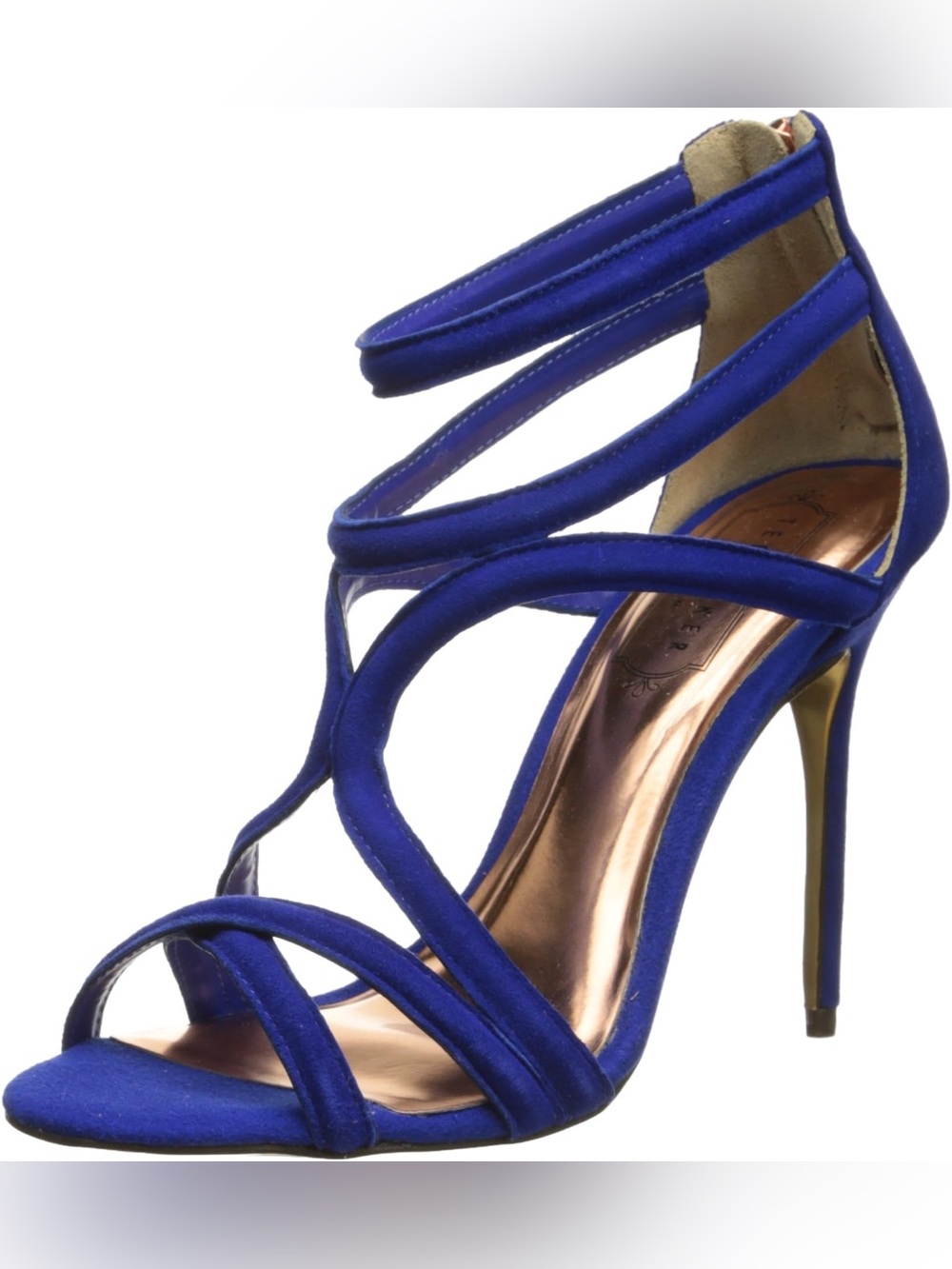 Ted Baker Women's Ninof Gladiator-Style Blue Suede Dress Sandal Heels 37.5/7